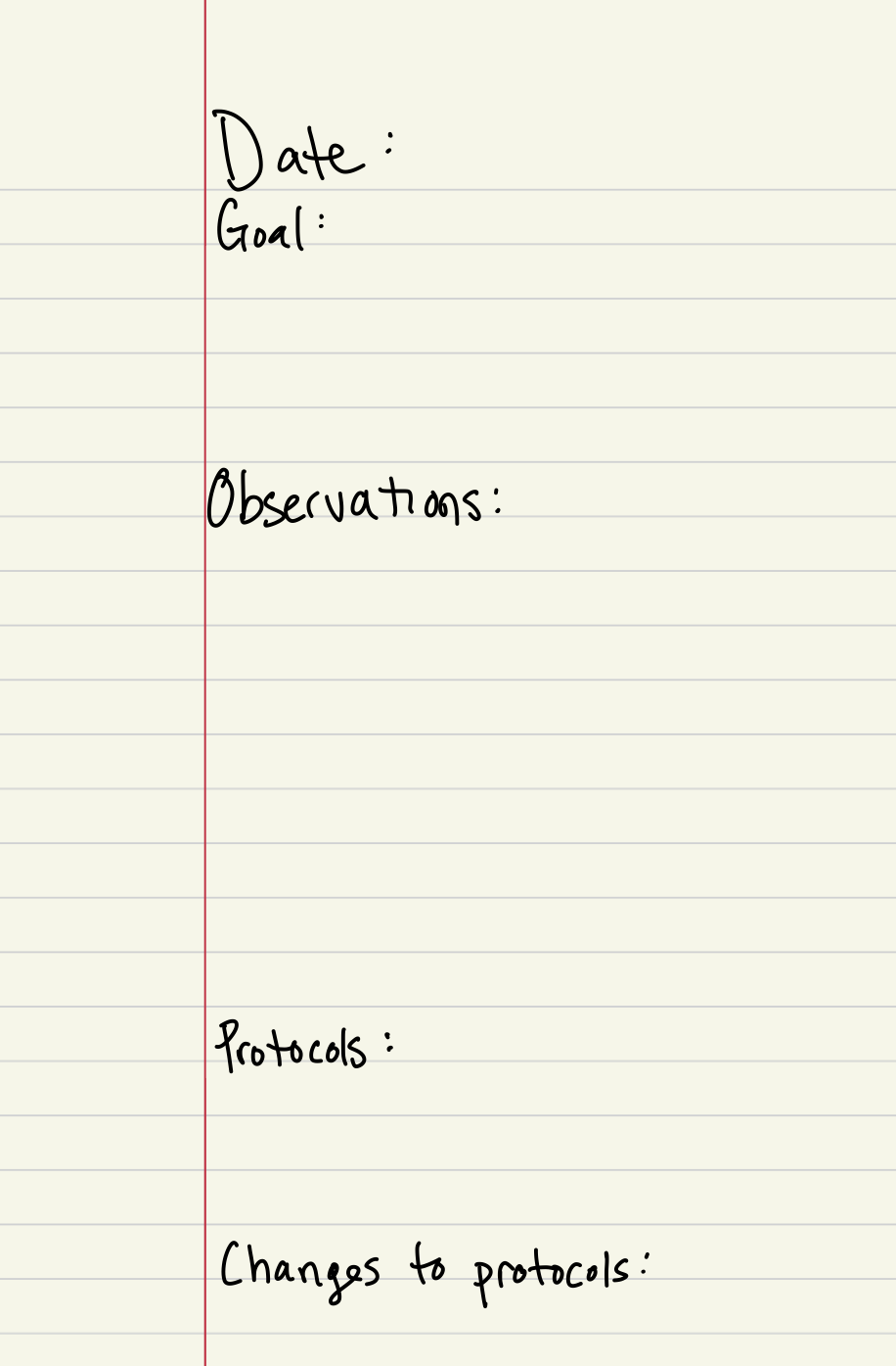 Lab Notebook Template